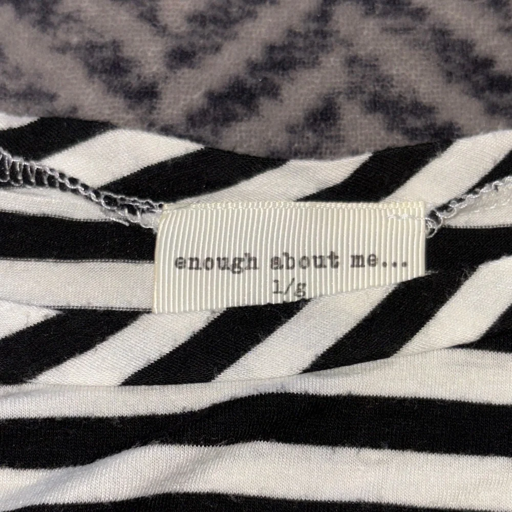 enough about me... Striped Tee with Pink 'Happy' Print
